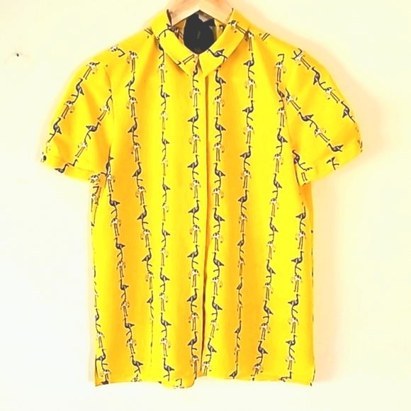 ZARA BASIC  FLAMINGO BLOUSE SIZE XS - Picture 1 of 14
